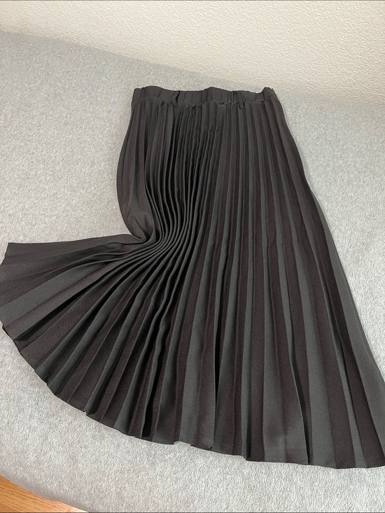 Haute Monde Dresses & Skirts - Haute Monde Black Pleated Midi Skirt Medium Moody Preppy Minimalist